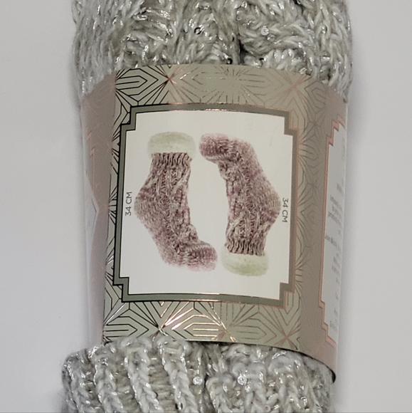 MINX NY Aromasoles▪︎Infused, Sherpa Socks w/rubber soles▪︎Sequin Speckled *New* - Picture 7 of 12